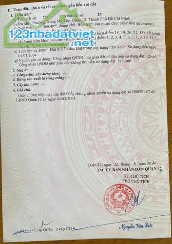 Chính chủ bán đất đường Trung Mỹ Tây 6A, phường Trung Mỹ Tây, Quận 12 - 2