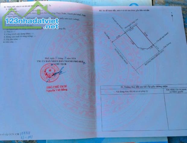 Bán đất 197,5m2, 2 Mặt tiền đường Đồng Khởi - Phan Đình Giót, KQH Bàu Vá, TP Huế - 2