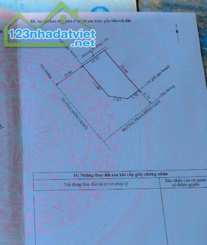 Bán đất 197,5m2, 2 Mặt tiền đường Đồng Khởi - Phan Đình Giót, KQH Bàu Vá, TP Huế - 1
