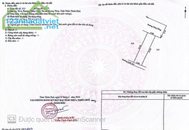 Bán đất 138m2 mặt tiền đường Sóng Hồng, phường Thủy Châu, Hương Thủy, TP Huế - 3