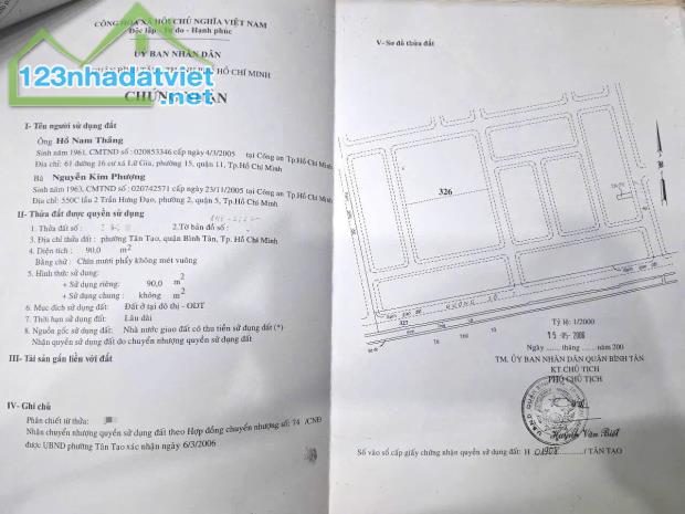 Đất MẶT TIỀN KHU TÊN LỬA 5X18M giá 8.45 tỷ