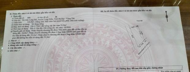 Trung tâm Tt Long Hải - Long Điền -BRVT  Lô góc 2 mặt tiền Đường nhánh Nguyễn Tất Thành;