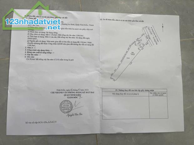 BÁN NỀN MẶT TIỀN HOÀNG QUỐC VIỆT, P AN BÌNH, NINH KIỀU, TPCT