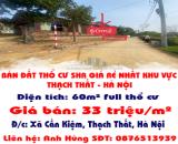CHÍNH CHỦ BÁN ĐẤT THỔ CƯ SHR GIÁ RẺ NHẤT KHU VỰC THẠCH THẤT