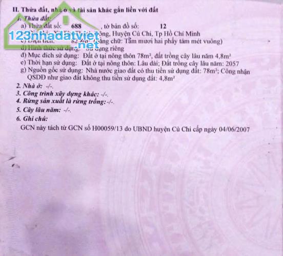 Chính chủ) Bán lô đất shr thổ cư - đường nhựa 361, xã Tân thạnh Đông, Củ Chi - 3