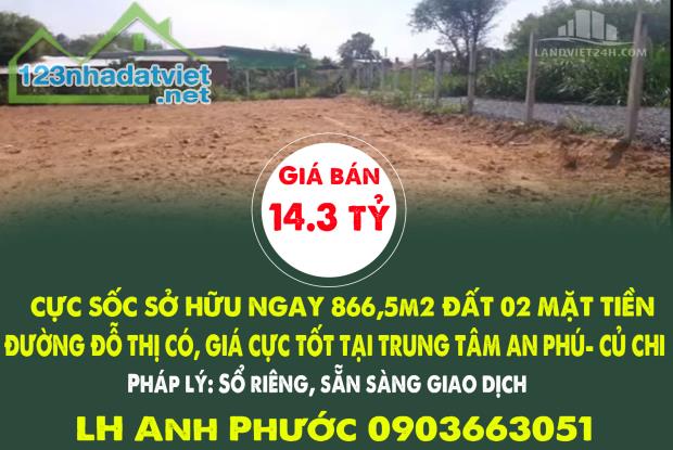 CỰC SỐC SỞ HỮU NGAY 866,5m2 ĐẤT 02 MẶT TIỀN ĐƯỜNG ĐỖ THỊ CÓ, GIÁ CỰC TỐT - 5