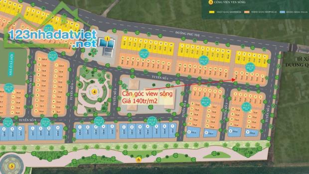 Bán 2 căn góc(88.8,73.8 rẻ nhất)ngoại giao dự án nhà thấp tầng tháp vàng Phú Thị Riverside - 4
