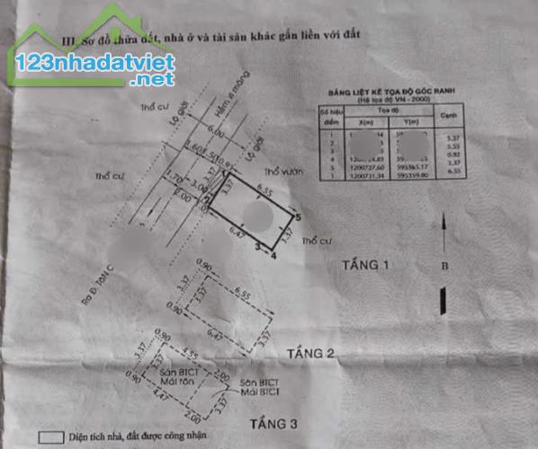 Nhà bán 22m2 trệt 2 lầu Hẻm ô tô Tân Chánh Hiệp Quận 12 giá rẻ 3.55 tỷ shr. - 1