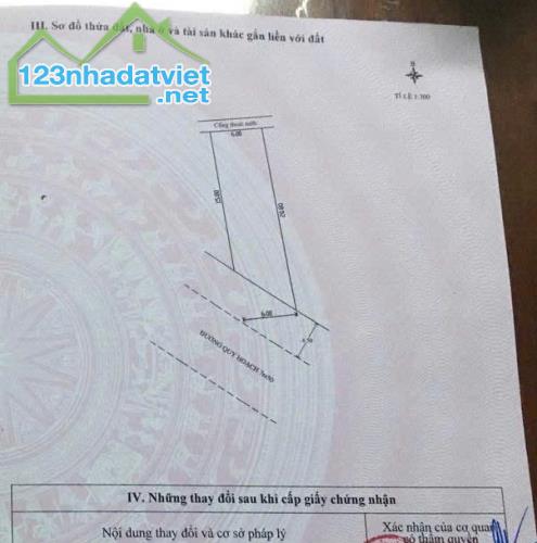 Bán đất MT đường 7m5 Cần Giuộc, Quận Thanh Khê, DT 6x20m, giá 4 tỷ 850 tl