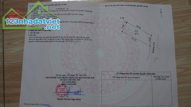 SIÊU PHẨM GIÁ 1,6 TỶ ĐẤT TẠI TRUNG HÒA-CHƯƠNG MỸ D/T:47,1M - 4