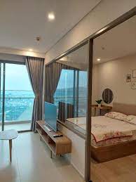 Căn hộ The Sóng có sổ hồng,full nội thất, chỉ 44 triệu /m2 bao gồm VAT, 1PN +phòng ngủ phụ