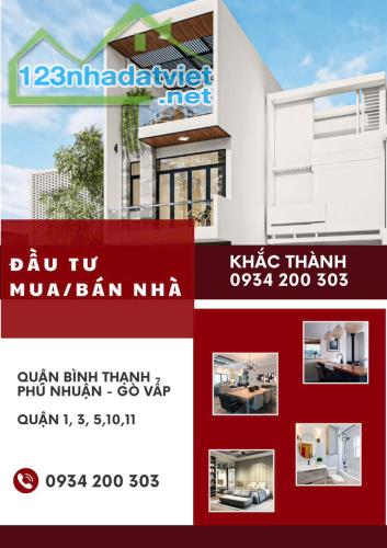 154/1 nguyễn xí p26 bình thạnh hẻm xe tải 3 lầu sổ cn 50m ngang 8m giá 6,9 tỉ
