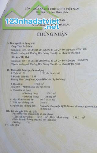 CHÍNH CHỦ CẦN BÁN NHANH căn nhà 2 mặt tiền trước sau và 6 phòng trọ tại quận Hải Châu, TP - 3