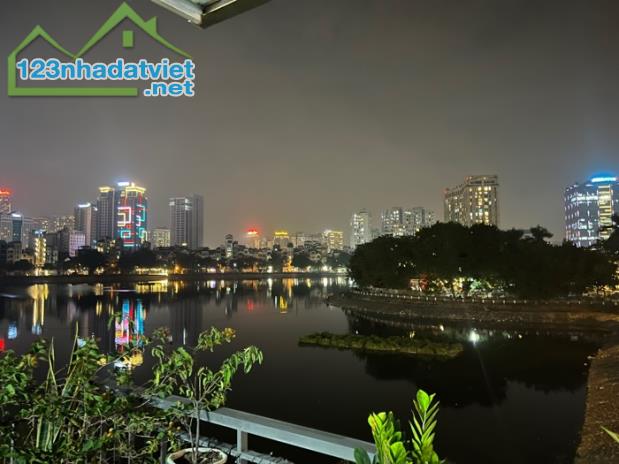 HOÀNG CẦU PHỐ VIP LĐ, BIỆT THỰ VIEW HỒ 50M2 MẶT TIỀN 4,8M GIÁ 26 TỶ - 2