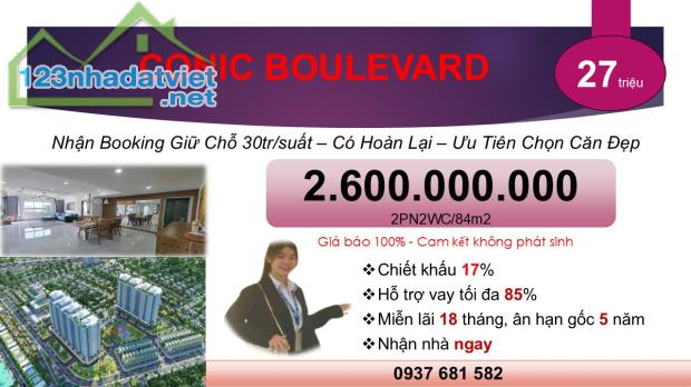 BÁN GÂP CĂN 2PN 84m2 chỉ 2.6 tỷ (cam kết không phát sinh) - Cuối Võ Văn Kiệt - Vòng Xoay - 3