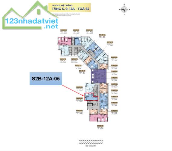 Căn 64.1m2 ( 1pn 1) full giá 4.479 tỷ - Sun symphony - 1