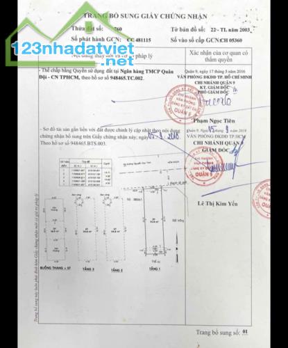 NHÀ ngay UBP. PHÚ HỮU, Tp TĐ, 4 TẦNG mái bằng, HẺM 9M – SHR – Gía CHỈ 6,6ty. LH 0909185988 - 4