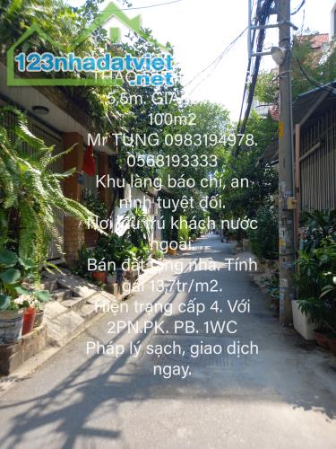 THẢO ĐIỀN. NGANG 5,5m. GIÁ 13,7 TỶ. 100m2