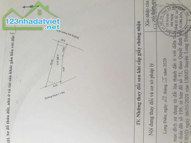 ĐẤT 2 MẶT TIỀN ĐƯỜNG QUY HOẠCH SỐ 9 LONG ĐIỀN