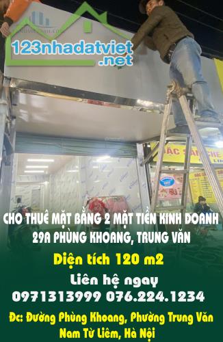 CHO THUÊ MẶT BẰNG 2 MẶT TIỀN KINH DOANH – 29A PHÙNG KHOANG, TRUNG VĂN