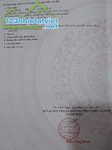 Bán đất giảm cực sâu, đường 18 m DA , Tây Ninh, Nguyễn Hữu Thọ, 100m2, chỉ 2.8 tỷ. - 2