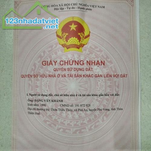 CHÍNH CHỦ CẦN BÁN ĐẤT MẶT TIỀN VĂN CÙ, HƯƠNG TOÀN, HƯƠNG TRÀ, THỪA THIÊN HUẾ - 5