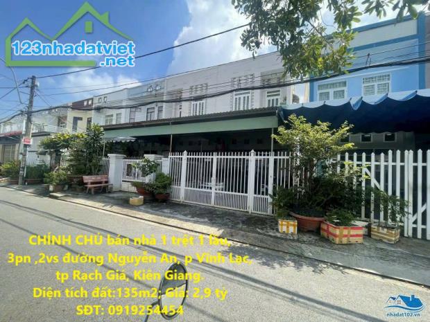 CHÍNH CHỦ bán nhà 1 trệt 1 lầu, 3pn ,2vs đường Nguyễn An, p Vĩnh Lạc, tp Rạch Giá, Kiên - 4