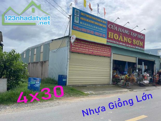 chỉ 2.1 tỷ đất shr 4x30 Mặt tiền nhựa Giồng lớn ngay ngã tư ĐỒNG GÒ