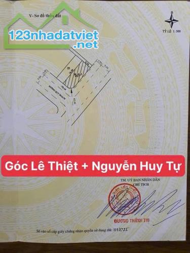 Bán lô đất Góc 2MT Nguyễn Huy Tự và Lê Thiệt , 90m2, giá 4 tỷ 950 tl