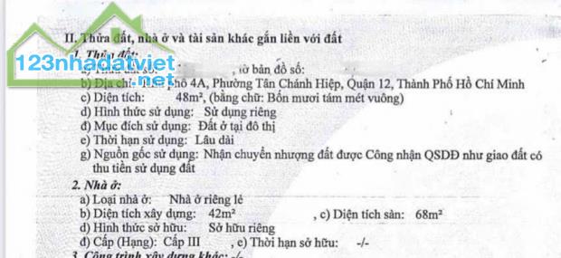 Nhà bán 48m2 4x12m trệt lửng 2 PN Hẻm ô tô Tân Chánh Hiệp 03 Quận 12 giá rẻ 3.7 tỷ. - 4