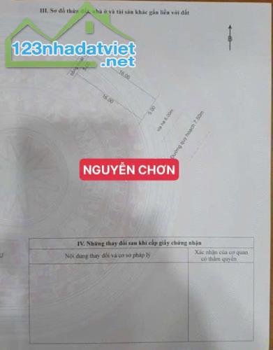 BÁN ĐẤT MT ĐƯỜNG NGUYỄN CHƠN-HOÀ MINH-LIÊN CHIỂU