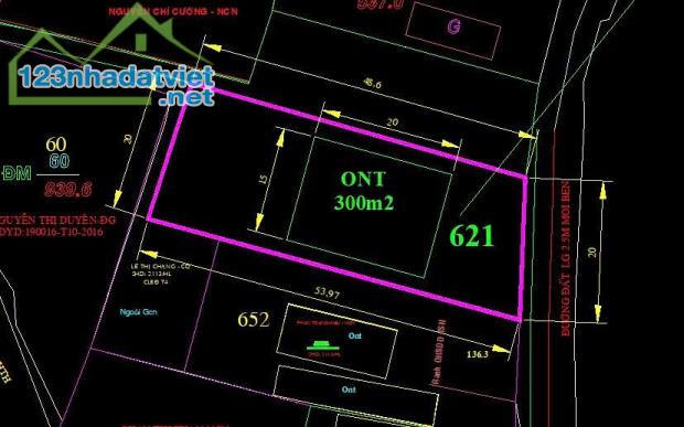 đất ngộp xã phước thạnh diện tích 1100m2 có 300m2 đất thổ , qh hiện hữu - 2