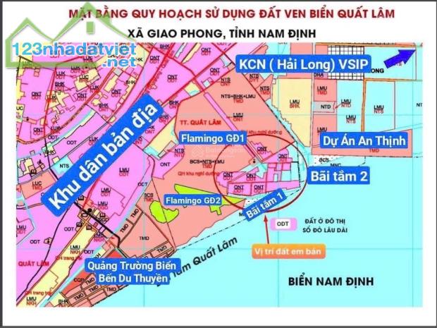 Chính chủ cần bán Nhanh Lô Đất Nền Phân Lô sát mặt biển Quất Lâm- Nam Định.