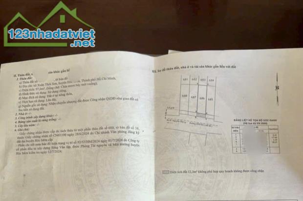 Cơ Hội Có Nhà Giá tốt Đây Rồi 710triệu Căn nhà ở Nguyễn Thị Thử, Hóc Môn 97m2 Sổ Hồng Riên - 3