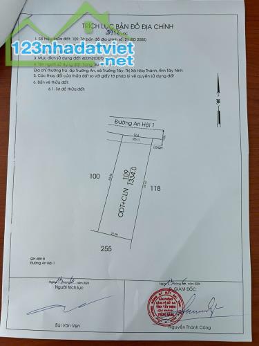 Chính Chủ Cần Bán Lô Đất Vị Trí Đẹp Tại Phường An Hòa, TT Trảng Bàng Tây Ninh - 4