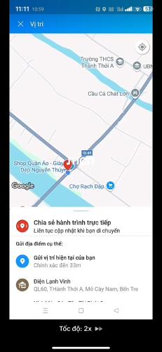 Đất khu vực xã Thành Thới A, huyện Mỏ Cày Nam, tỉnh Bến Tre.