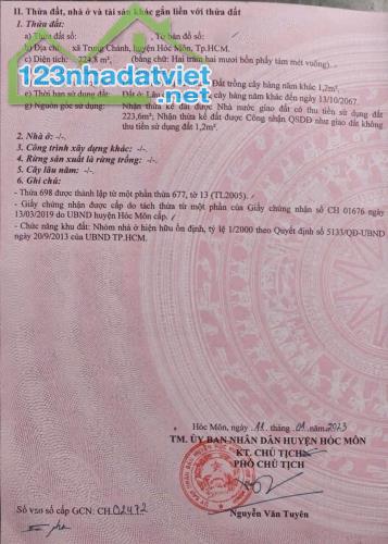 ❗️ chị Hằng vỡ nợ. bán gấp căn nhà 225m2 chỉ 850tr ở Trung Chánh Hóc Môn - 1