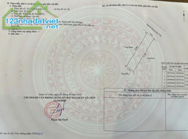 Đất xây biệt thự tại Võ Nguyên Giáp - 169m, ngang 6.5m ngõ 5m, GIá 42 tr/m - 1