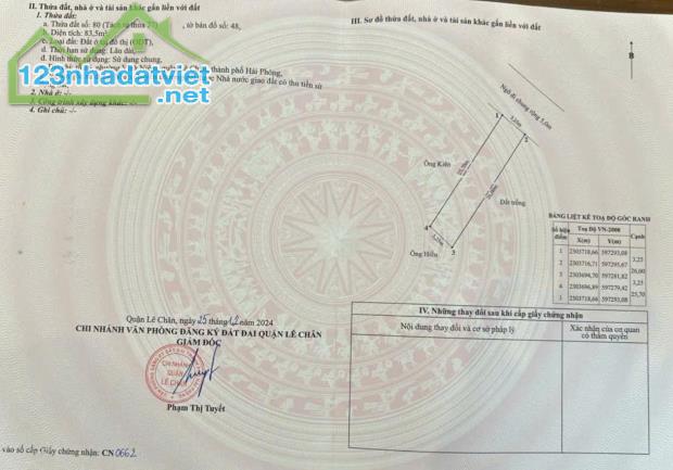 Đất xây biệt thự tại Võ Nguyên Giáp - 169m, ngang 6.5m ngõ 5m, GIá 42 tr/m
