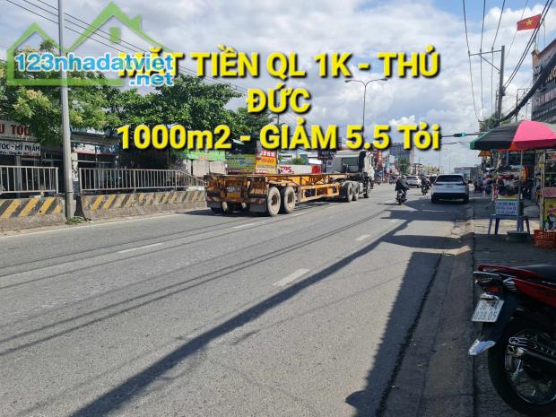 Thủ Đức , Mặt Tiền Quốc Lộ 1K , 1.000m2 ( 15 x 70 ) , Giảm 5.5 tỏi