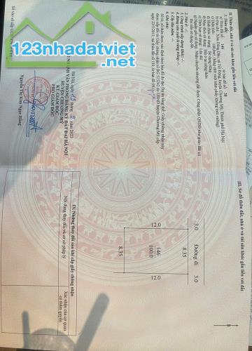 100m Tốt Động, MT = Hậu 8.35m, đường ô tô 3m, đất vuông đét, giá chưa đến 2 tỷ.