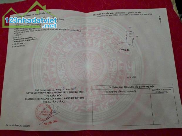 Đón sóng sáp nhập 100m2 Tân Uyên gần KCN Vsip chỉ 570 triệu