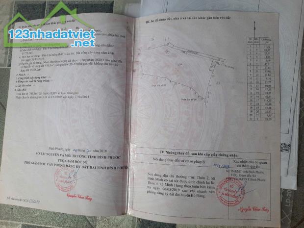Bán 200m Đất Mặt Tiền Đường, Sâu 30m Của 3 Lô Đất Tại Xã Bình Minh, Huyện Bù Đăng, Tỉnh - 1