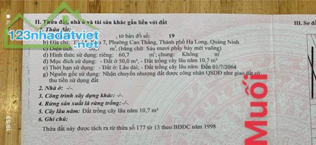 Bán Đất Ngõ 5 Bãi Muối Thông Lideco,P.Cao Thắng.DT:60.7m2,MT:5m !!! - 4