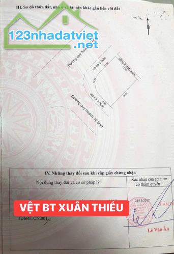 BÁN ĐẤT 2 MẶT TIỀN VỆT BIỆT THỰ XUÂN THIỀU-NAM Ô-HOÀ HIỆP NAM-LIÊN CHIỂU