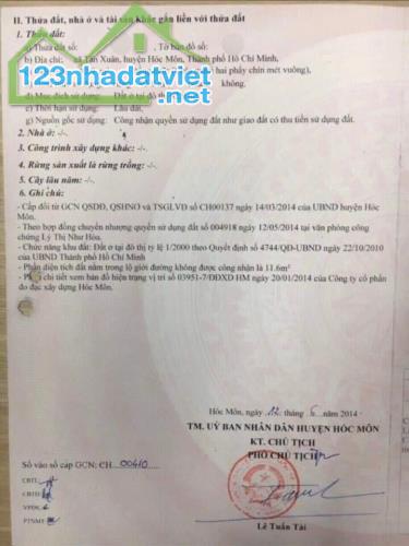 Bán Gấp Nhà 92,9m2 Đường Tân Xuân 5 - giá 650 Triệu-SHR.Bao Phí - 1