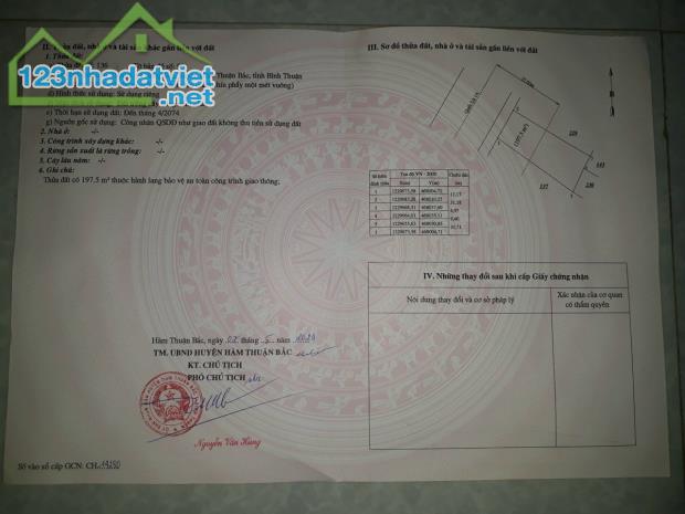 ĐẤT ĐẸP – GIÁ TỐT - CẦN BÁN NHANH  ĐẤT Xã Hồng Sơn - Huyện Hàm Thuận Bắc ( Mặt đường QL1A