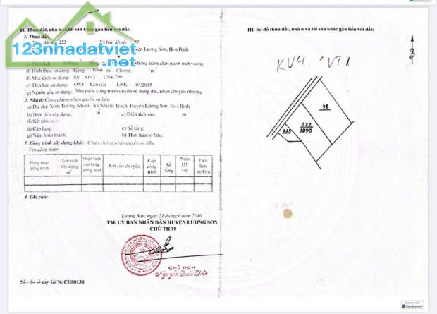 Bán 1000m2 ngay sau trường cao đẳng cộng đồng cách QL21 chỉ 100m