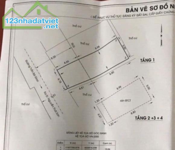 Bán nhà mặt tiền Trần Bá Giao, P.5, Gò Vấp: 4,2( NH: 5m) x 13,8m, giá 7,9 tỷ - 1