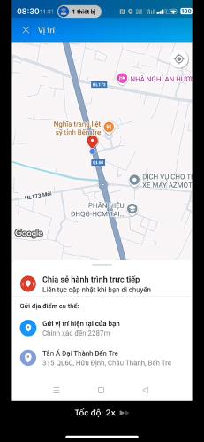 Bán đất khu vực Thành Phố Bến Tre, đối diện nghĩa trang Bến Tre